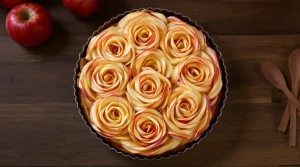 Quatre pommes, un tour de main et voilà une tarte bouquet facile pour une Saint-Valentin pleine d&rsquo;amour