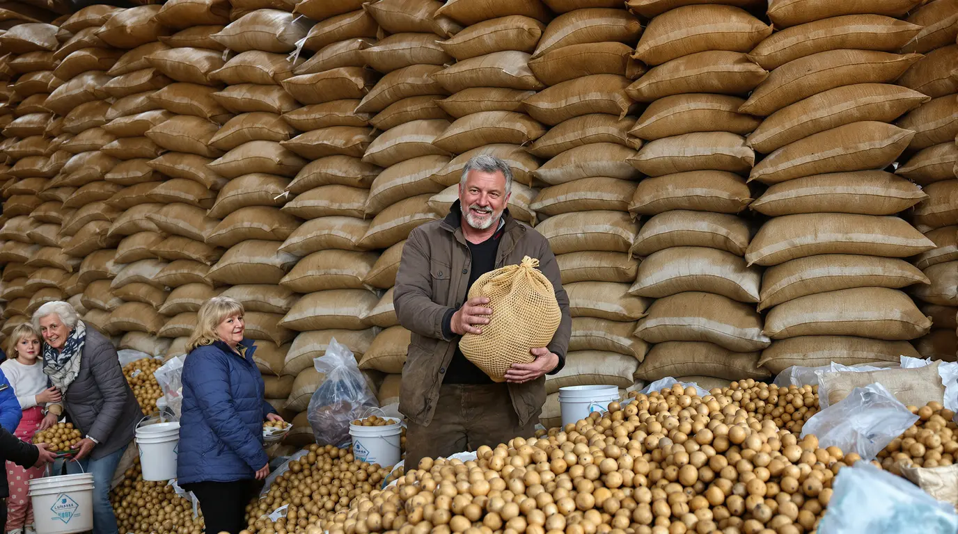 Pas-de-Calais : plutôt que les jeter, cet agriculteur offre gratuitement ses pommes de terre invendues Pas-de-Calais : plutôt que les jeter, cet agriculteur offre gratuitement ses pommes de terre invendues