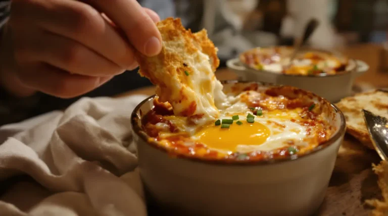 Quand je n’ai envie de rien préparer, je fais ces œufs cocotte à la tomate et au fromage en 12 min